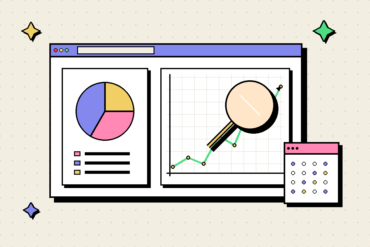 Website Analyse: Dashboard mit Besucherstatistik, Verweildauer und Conversion-Pfaden