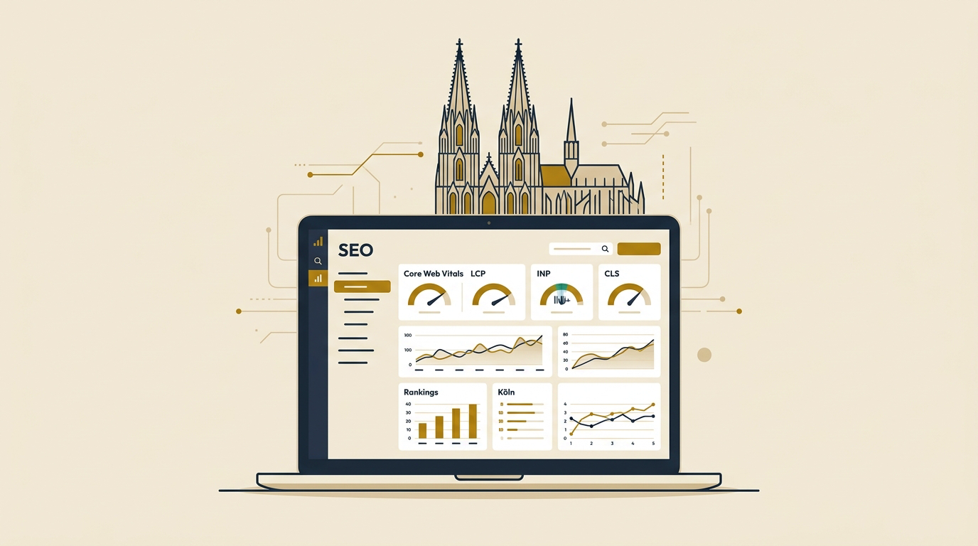 WordPress SEO Köln – SEO-Dashboard mit Kölner Dom